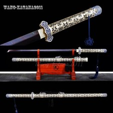 Nueva espada ninja afilada Full Tang tallada a mano cubierta de latón japonés samurai ninjato
