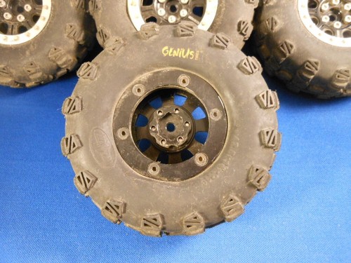 Bundle Lot set 4 RC4WD Z-W0189 Raceline Monster 1.9 Beadlock Rims & Genius Tires - Picture 6 of 9