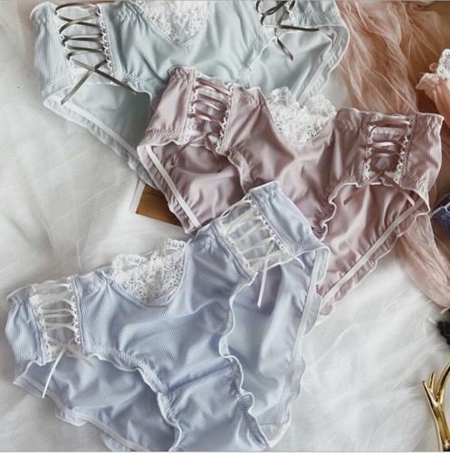 Lolita women Girls Ladies sexy Silk Briefs Knickers Panties Size M-XL Underwear - Picture 3 of 10