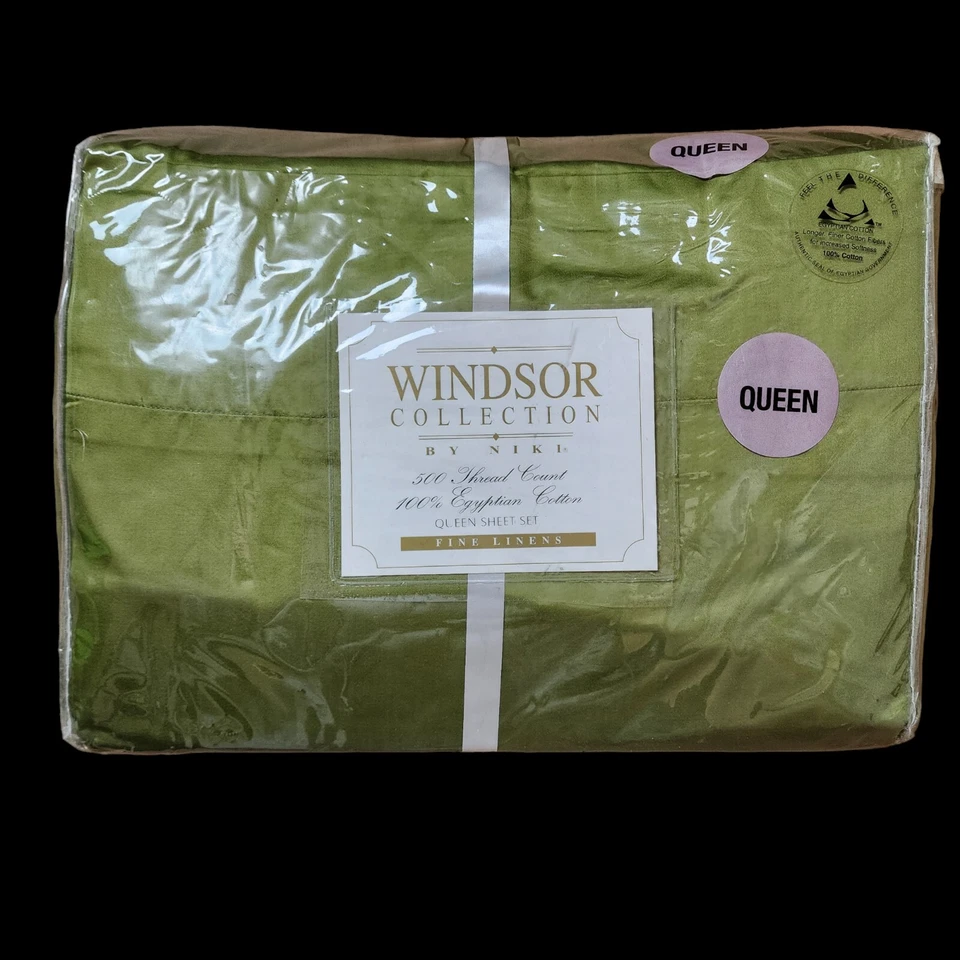 Windsor коллекции королева простыни комплект египетский хлопок минимальный люкс зеленый 500 TC новый - Изображение 2 из 4