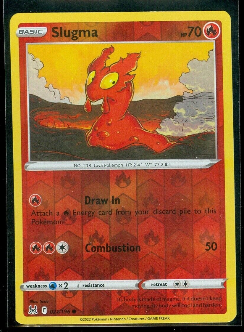 Slugma - 021/196 - Reverse Holo - Pokemon - Lost Origin - NM/M - New | eBay