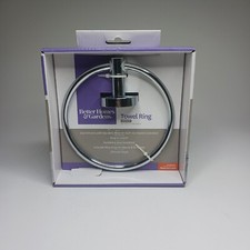 BH G Wall Mount Towel Ring - Bathroom Towel Holder - Polished Chrome