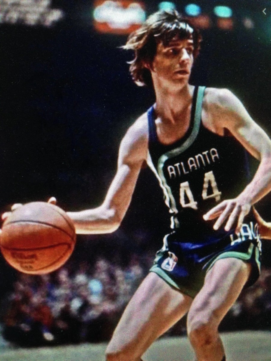 Pistol Pete Maravich Atlanta Hawks NBA Jersey Men L Adidas Sewn