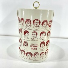 VTG 70s Hershey Bears Booster Club Ice Bucket Hockey 1976 1977 Players Photos