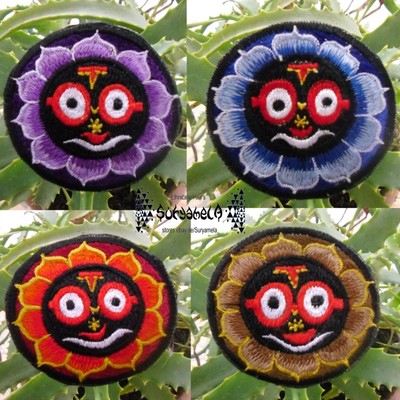 AUFNÄHER PATCH goa psy ethno Krishna indien inde nepal esoterik yoga Jagannath ॐ