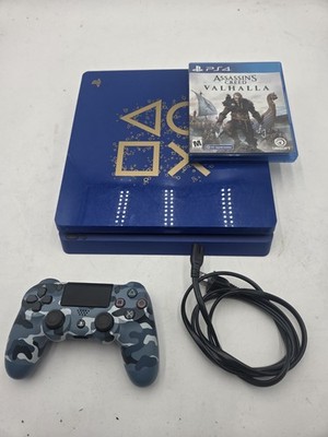 Sony PlayStation 4 Slim 1TB-Days of Play Blue Ltd Ed- W/ Controller & Game- GUC