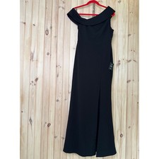 NWT Lulus Iconic Sophistication Black One-Shoulder Asymmetrical Maxi Dress Sz S