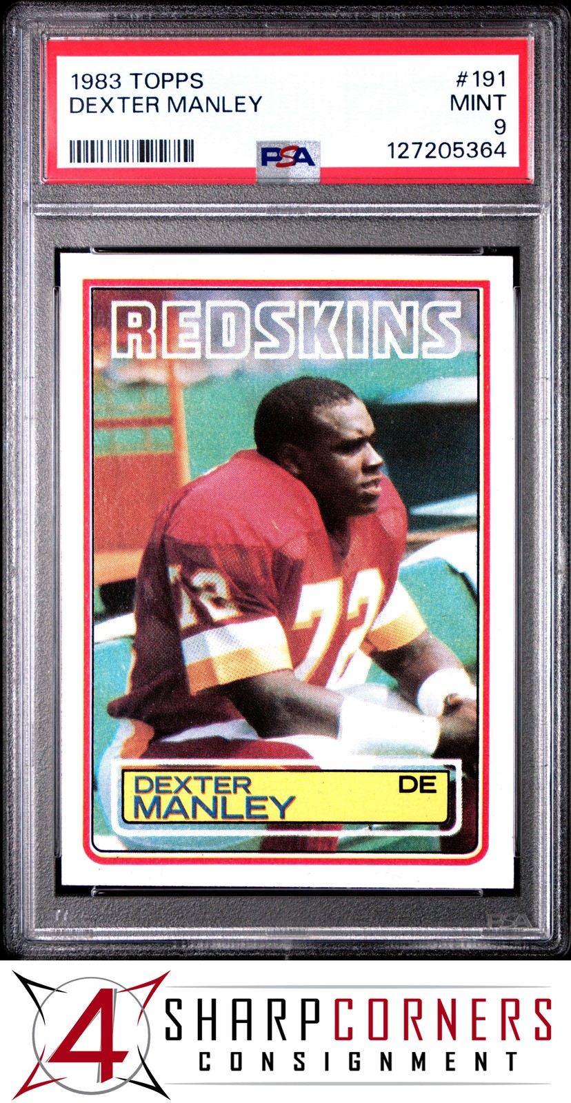 1983 TOPPS #191 DEXTER MANLEY RC REDSKINS PSA 9