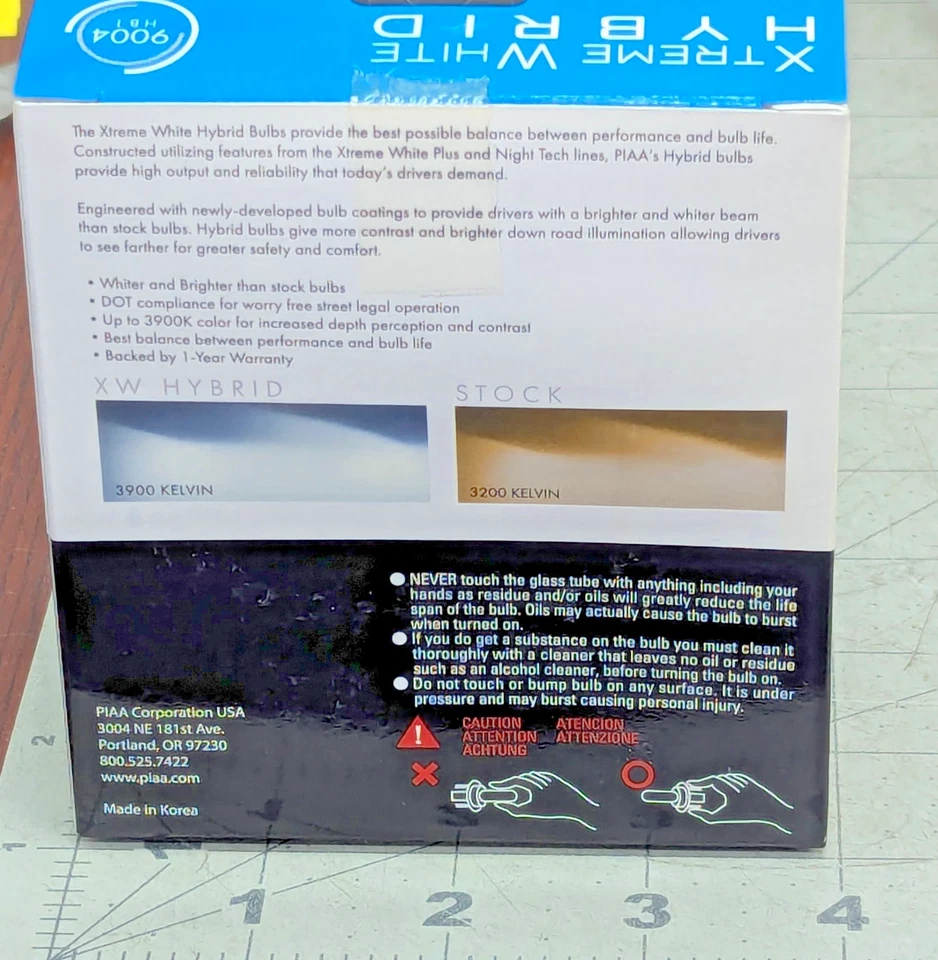 Pacote com 2 9004 lâmpadas híbridas brancas Xtreme 3900K 12V 65/45W HE-958 [RSOF] - Imagem 4 de 4