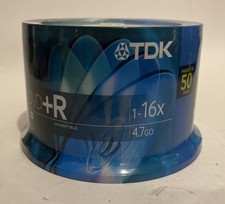 TDK DVD R 50 pack 16x 4.7GB Spindle Model DVD R New Sealed