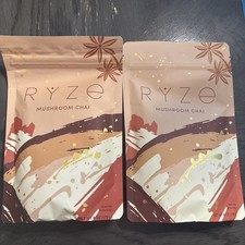 (2) RŸZE Champignon Chai avec 6 Champignons Adaptogènes Boisson Poudre 