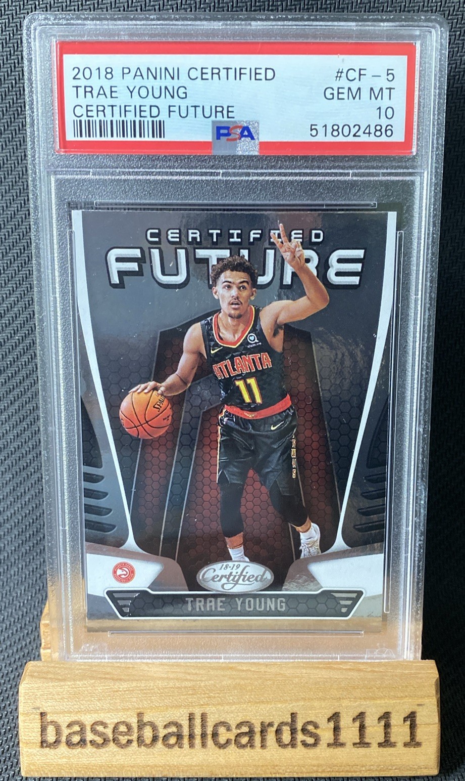 2018-19 #CF-5 Trae Young Panini Certified Future RC PSA 10 BB5