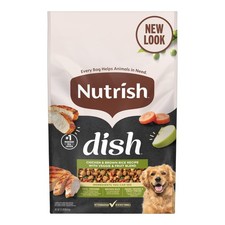 Nutrish Dish 23 lb Dry Dog Food Chicken Brown Rice Veggies Fruit Premium