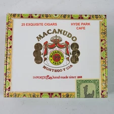 Macanudo Montego Y Cia Cigar Box 7x6x3" Inch Tobacciana EMPTY Wood