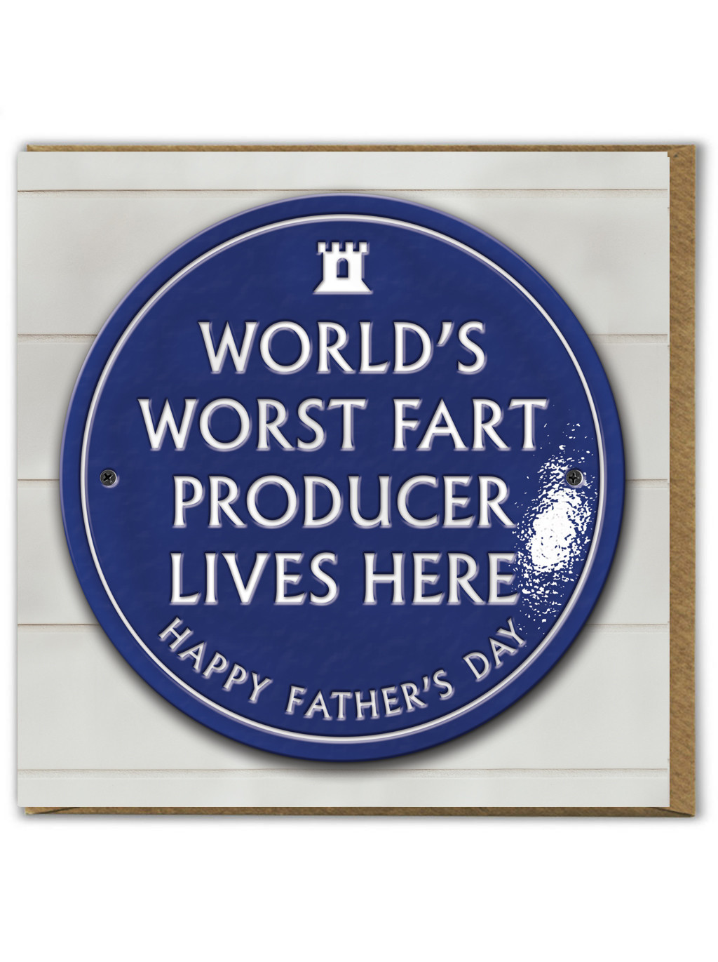 Funny Fathers Day Card 'Worst Fart Producer' Quality Embossed Witty Amusing Joke
