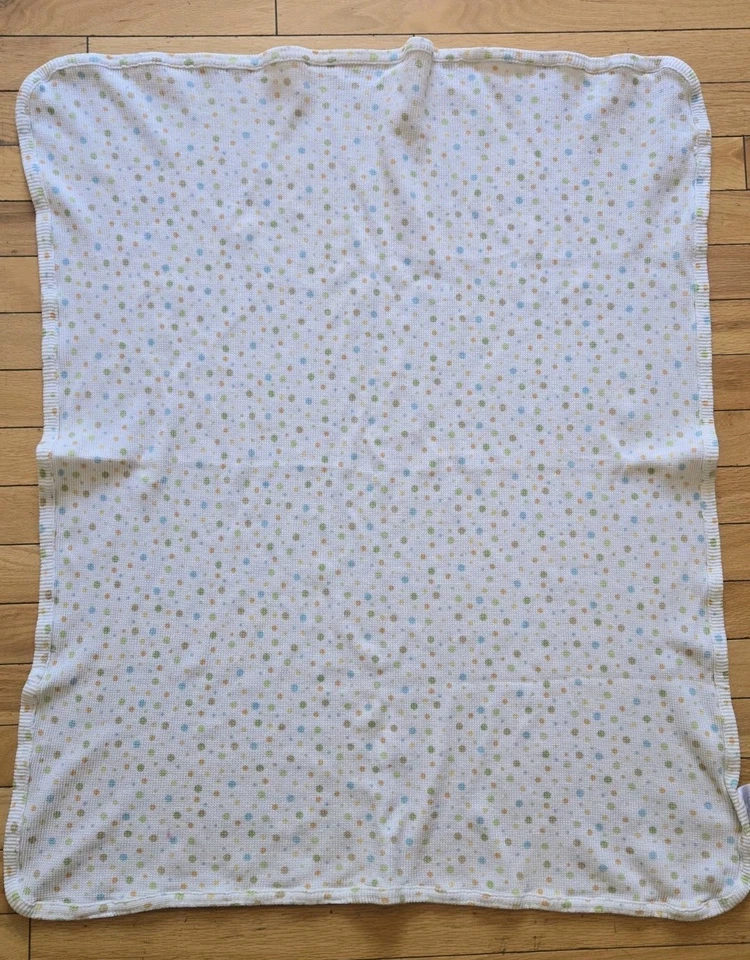 Manta térmica para bebé Koala tejido gofre lunares círculos verde naranja azul Foto 4 de 4