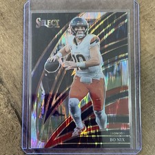 2025 Select -  Bo Nix #211 ( Red & Black Shock Prizm ) Denver Broncos