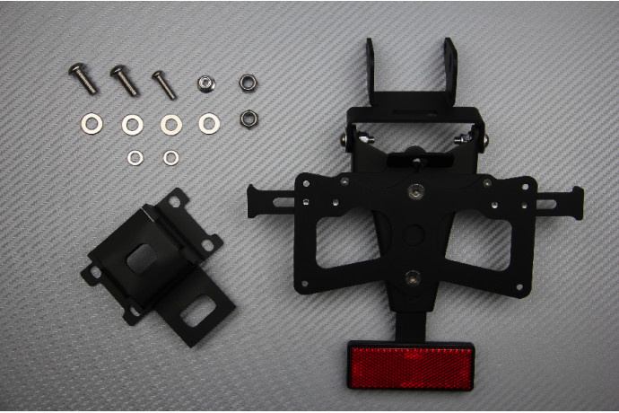 Support de Plaque CNC Premium en Aluminium Noir pour Moto YAMAHA YZF-R7 2021-2025