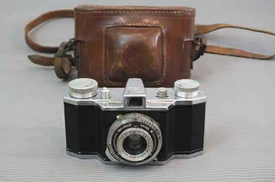 Rare Dr. Wohler Favor 35mm Camera + Rodenstock-Trinar 4.5cm f/3.5 Lens Case