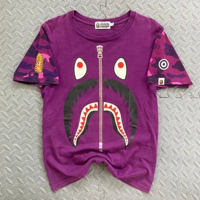 Bape - WGM Purple Camo Shark Tee