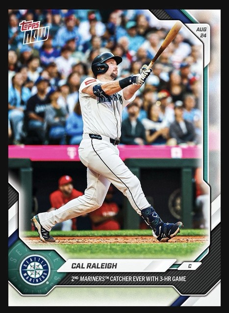 Cal Raleigh 3-HR Game 2026 MLB Topps NOW Card 592 Presale