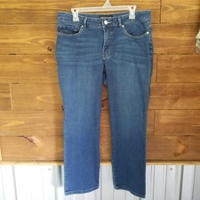 Lee Modern Series Women's SIze 16 Petite Blue Jeans Dark Straight Leg
