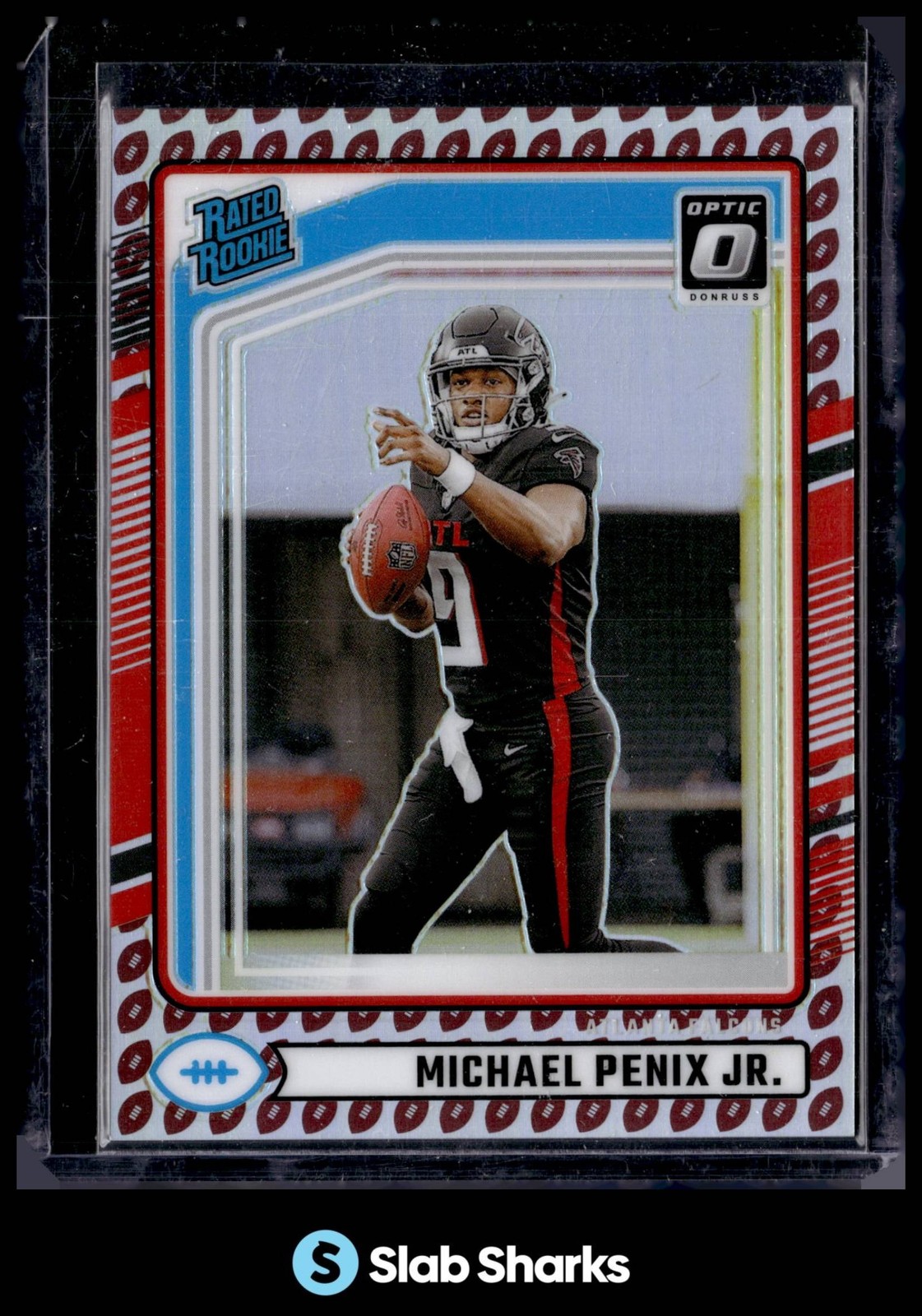 2024 DONRUSS #308 MICHAEL PENIX JR. OPTIC RATED ROOKIE PREVIEW FOOTBALL EMOJI RC