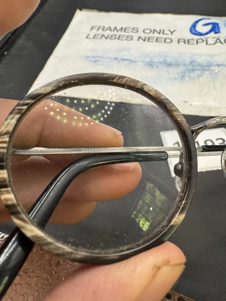 MARCOS de anteojos dorado y madera Titan 01 marrón 46[]24-140 oro antiguo Foto 2 de 4