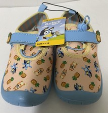 Bluey Girls Size 11/12 Multi Colored With Adj/Strap Water/Beach/Pool Shoes BNWT