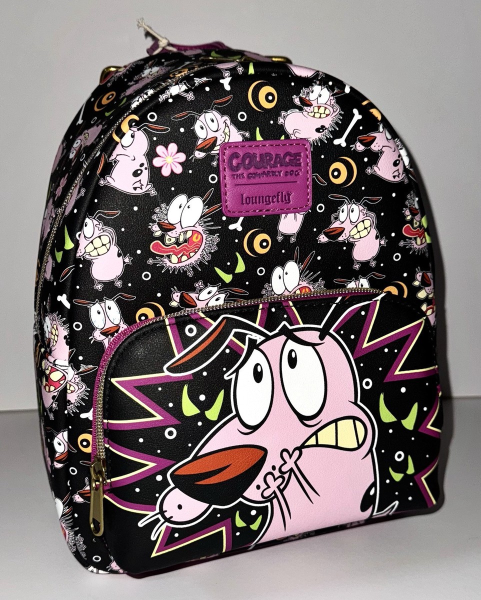 Cartoon Network Courage The Cowardly Dog Fuzzy Mini Backpack Loungefly Courage The Cowardly Dog Mini Backpack | Hot Topic main image 4
