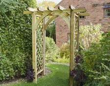 Forest Ultima Wooden Garden Pergola Arch - Climbing Plant Support Timber Archway
