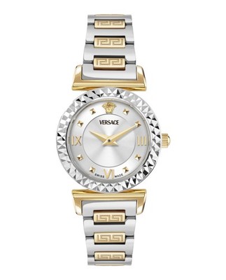 Versace Mini Vanity Women s Watch, Swiss Made Luxury Designer Watch with Silver