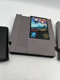 Lot of 3 Nintendo NES Game Cartridges Tested - Platoon,Blade Of Steel, Wrestling