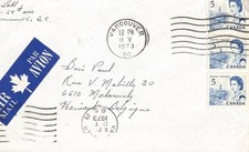 SA35f Canada, Vancouver 1973 Queen Elizabeth II, to Belgium cover