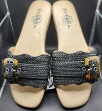 Serra Black Woven Slide Sandals Size 8 – New with Tags in Box👡
