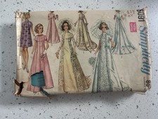 Vtg 8091 Simplicity Pattern Misses Wedding Bridesmaid Dress UC FF Sz 14 Bust 36