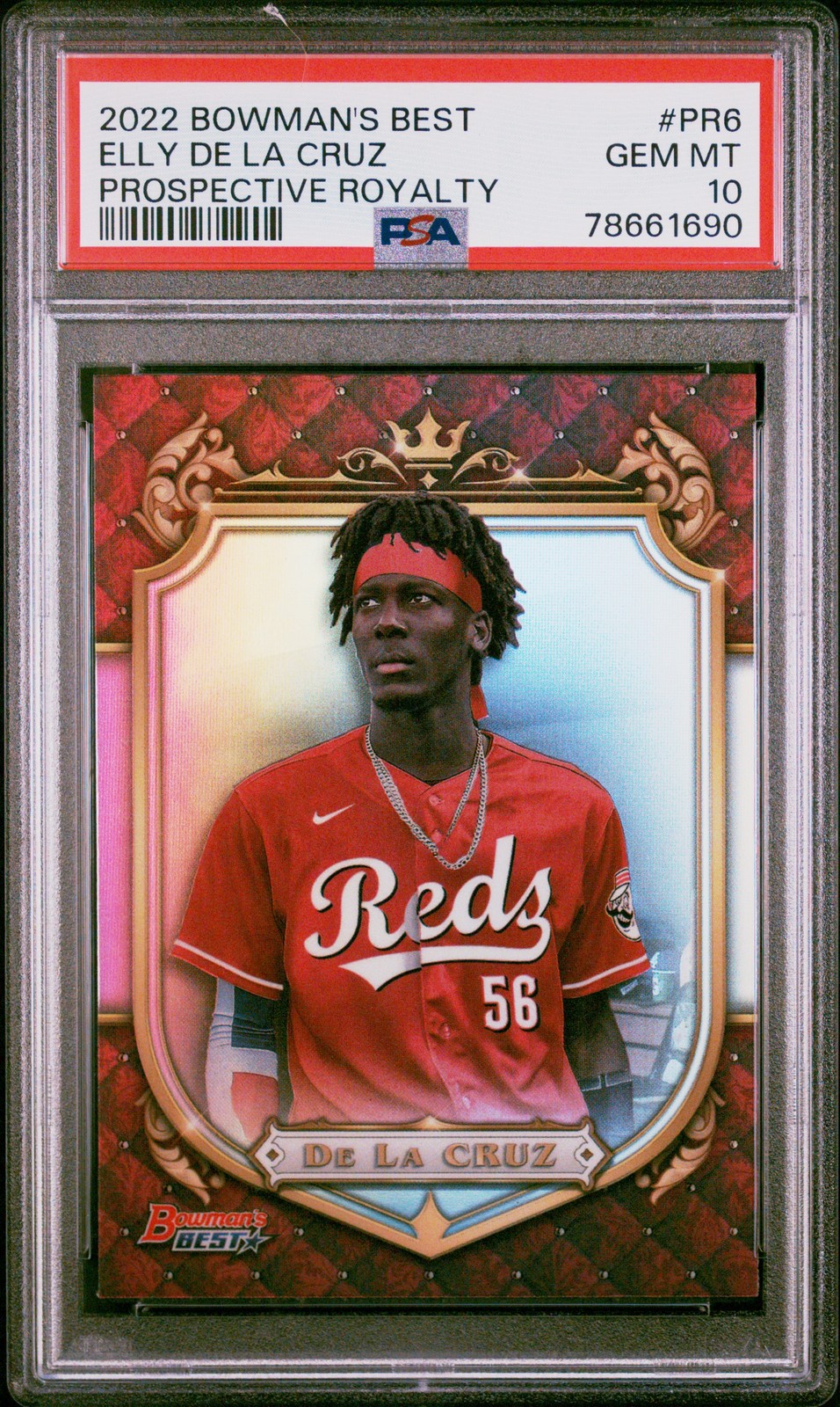 2022 BOWMAN'S BEST PROSPECTIVE ROYALTY #PR6 ELLY DE LA CRUZ PSA 10