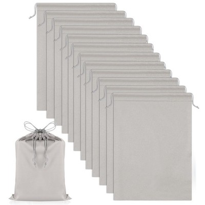 Weewooday 12 Pcs Satin Adult Toy Bags with Drawstring Silk Adult Game Toy Sto...