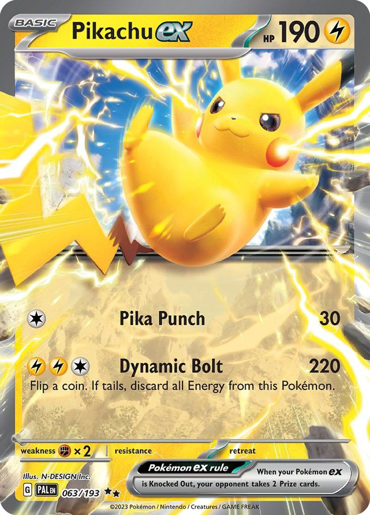 Pikachu ex 063/193 Paldea Evolved Pokemon Holo