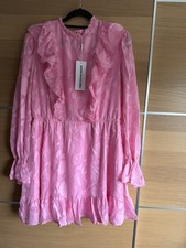 Twisted Wunder Size 22 pink Long Sleeve Mini Dress Frill Detail plus size Bnwt