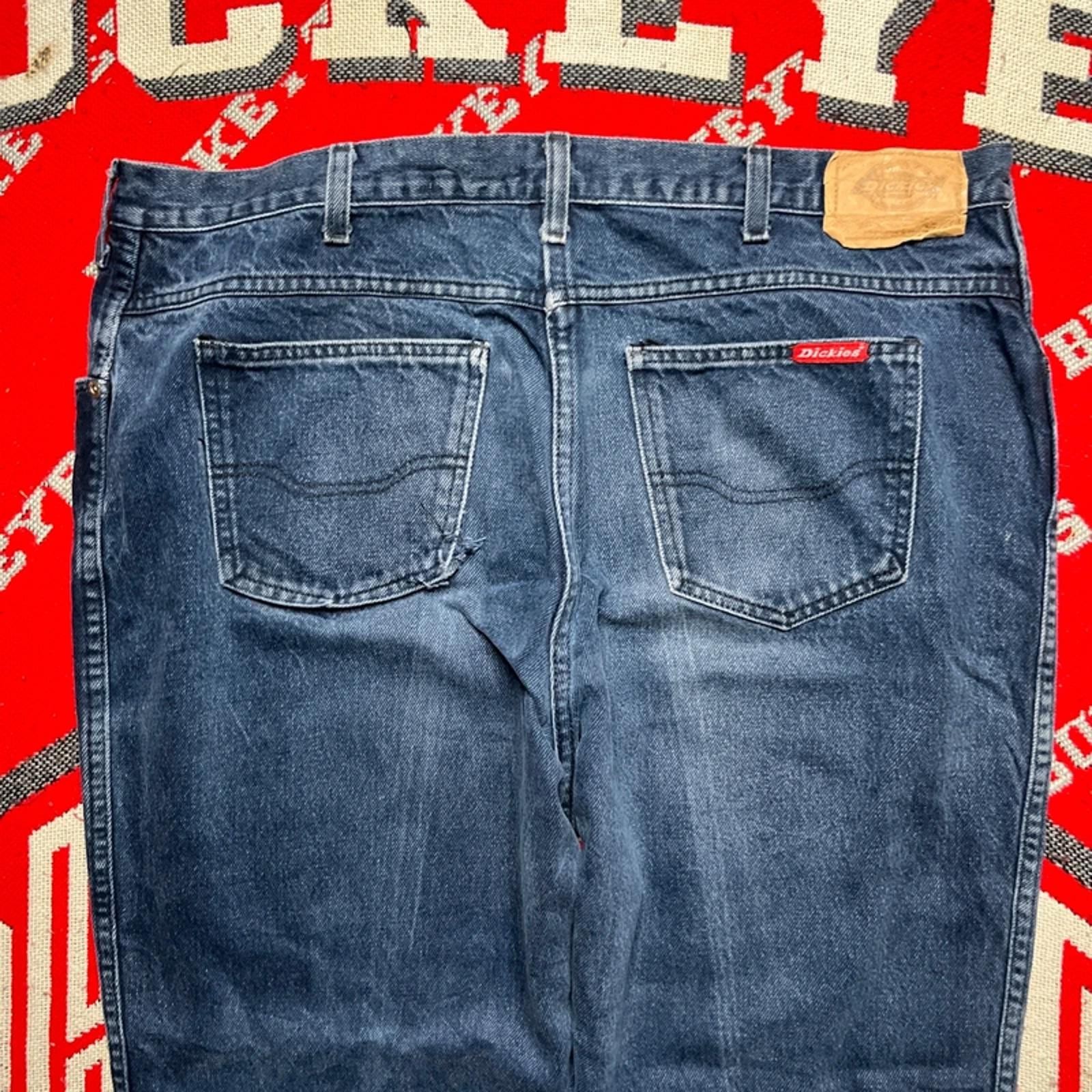Vintage Dickies Men’s Blue Straight Leg Denim Jeans | 40W 29L image 5