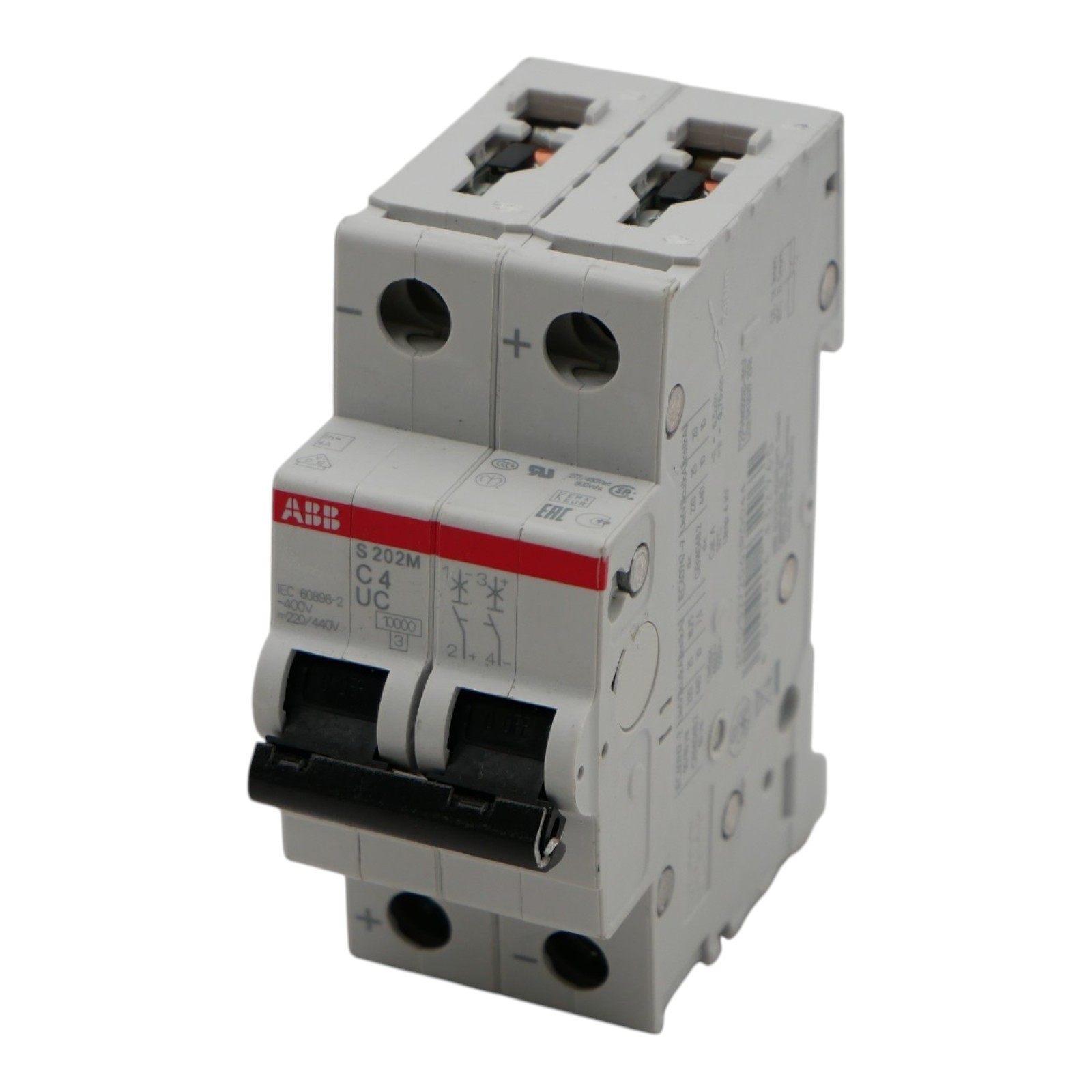 ABB S202M C4 UC S202M-C4UC 2CDS272061R0044 Miniature Circuit Breaker -used-