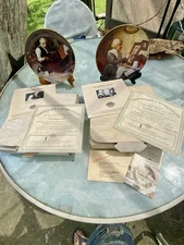 norman rockwell plates First 2 Plates In The Golden Memory Series