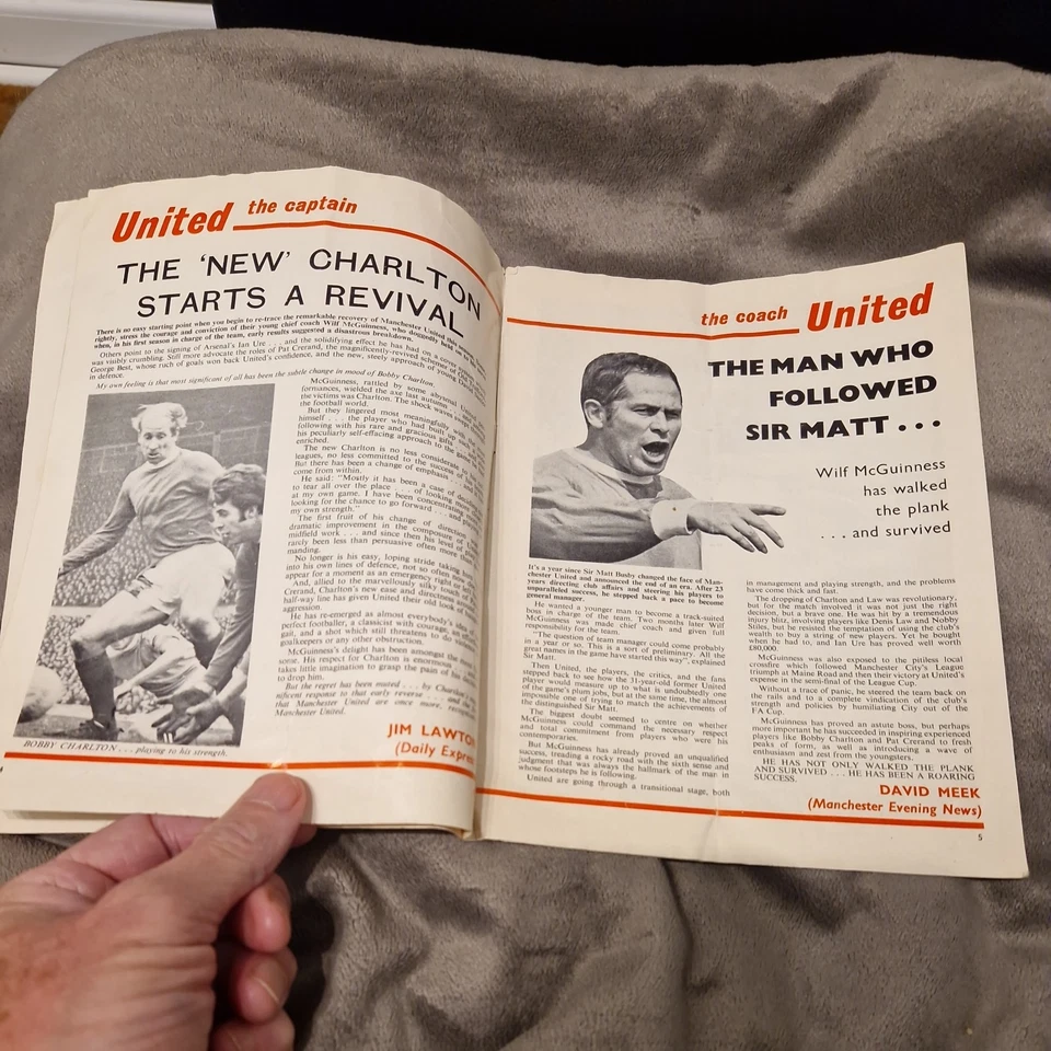 1970 MAN UNITED V LEEDS UNITED FA CUP SEMI FINAL REPLAY PROGRAMME - VIILA PARK - Image 4 of 4