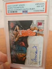2023-24 Panini Court Kings - Brush Strokes Amen Thompson #BR-AMN Ruby /49 (AU RC