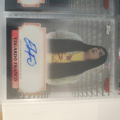 2025 Topps High Tek Stranger Things Autographs #A-EF Eduardo Franco as Argyle