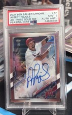 2021 Albert Pujols Topps Chrome Ben Baller Edition  Chrome Auto Gold  /10 Psa 9