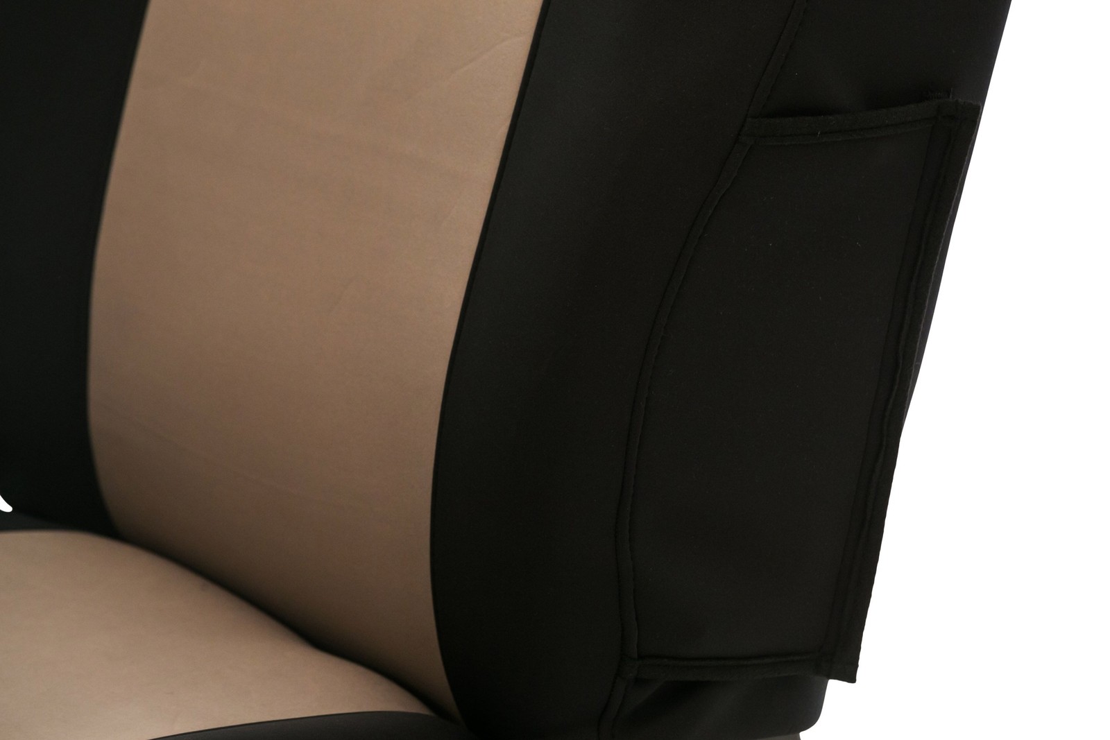 Saddleman 198436-09 Neoprene 1st Row Tan & Black Custom Seat Covers
