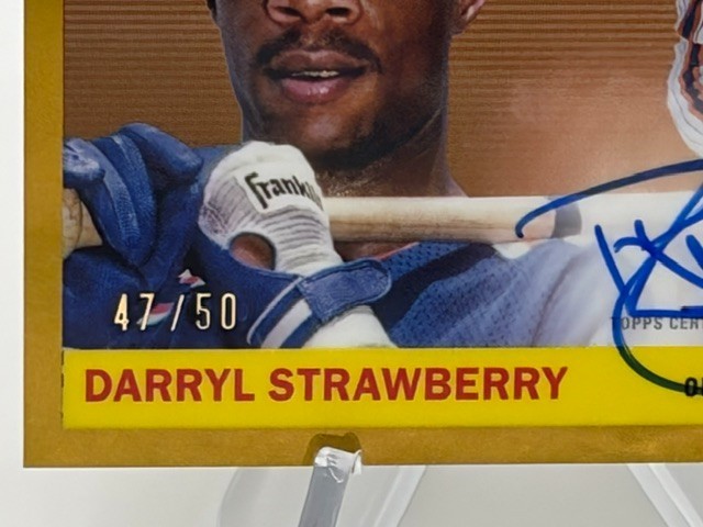 2025 Topps Chrome Platinum Darryl Strawberry Gold Refractor Auto /50 #CPA-CS view 2