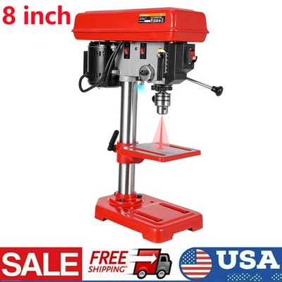 8'' Benchtop Drill Press Tabletop Drilling Machine 620-3100RPM 5 Adjustable Speed